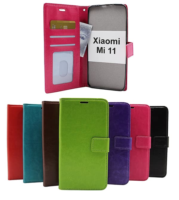 Crazy Horse Wallet Xiaomi Mi 11 Svart