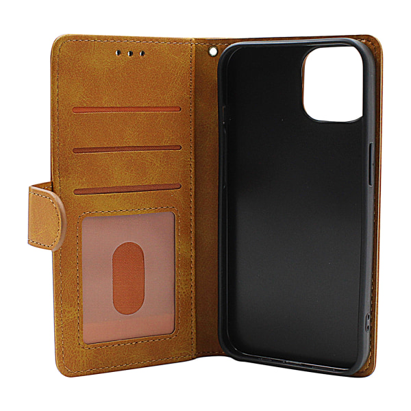 Zipper Standcase Wallet iPhone 14 (6.1) Brun