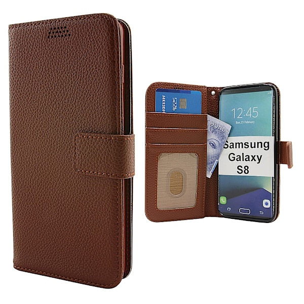 New Standcase Wallet Samsung Galaxy S8 (G950F) Brun