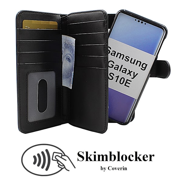 Skimblocker XL Magnet Wallet Samsung Galaxy S10e (G970F) (Svart)