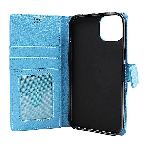 New Standcase Wallet iPhone 15 Plus Ljusblå