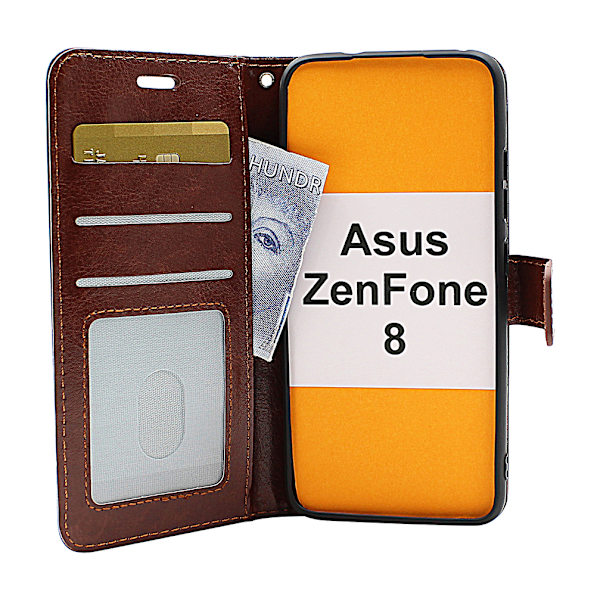 Crazy Horse Wallet Asus ZenFone 8 (ZS590KS) Svart