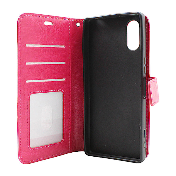 Crazy Horse Wallet Sony Xperia 5 V Hotpink