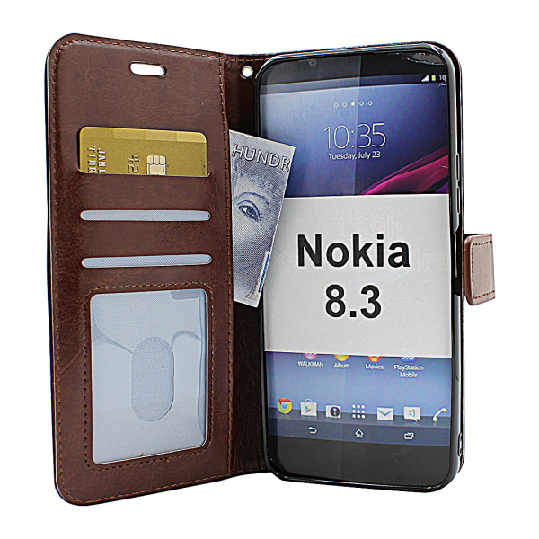 Crazy Horse Wallet Nokia 8.3 Svart