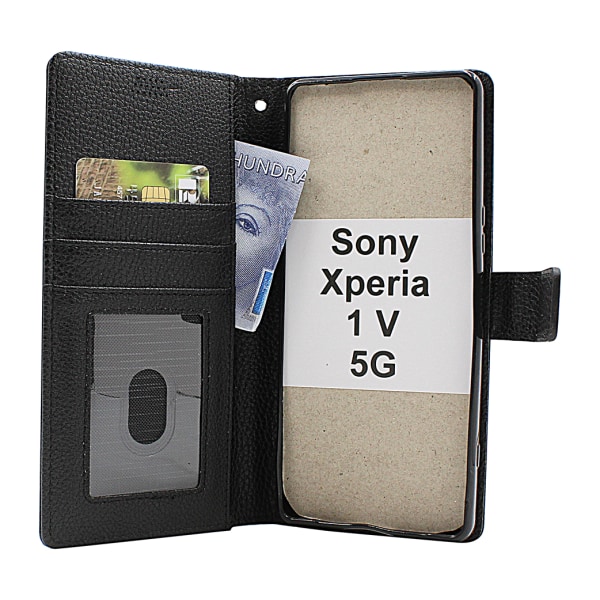 New Standcase Wallet Sony Xperia 1 V 5G (XQ-DQ72) Röd