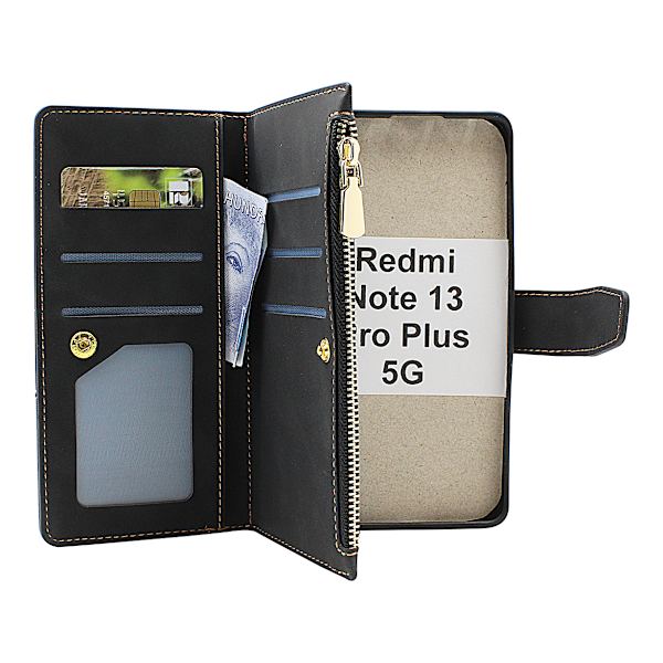 XL Standcase Lyxfodral Xiaomi Redmi Note 13 Pro+ 5G Svart