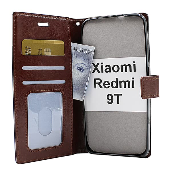 Crazy Horse Wallet Xiaomi Redmi 9T Turkos