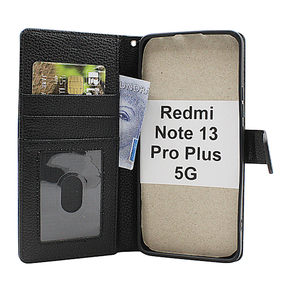 New Standcase Wallet Xiaomi Redmi Note 13 Pro+ 5G Ljusblå