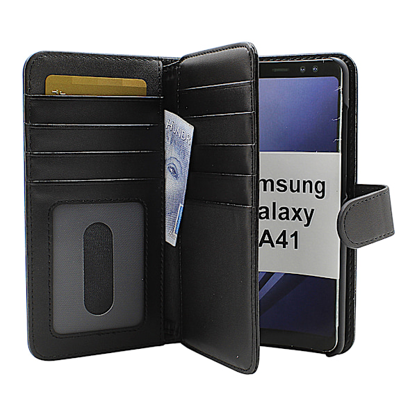 Skimblocker XL Magnet Wallet Samsung Galaxy A41 Svart