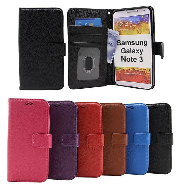 New Standcase Wallet Samsung Galaxy Note 3 (n9005) Röd