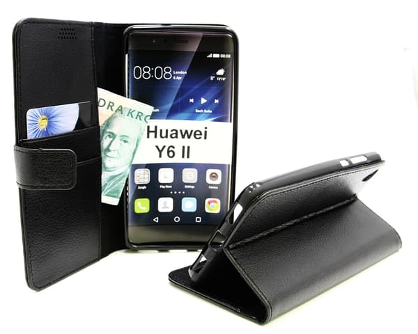 Standcase Wallet Huawei Y6 II Svart