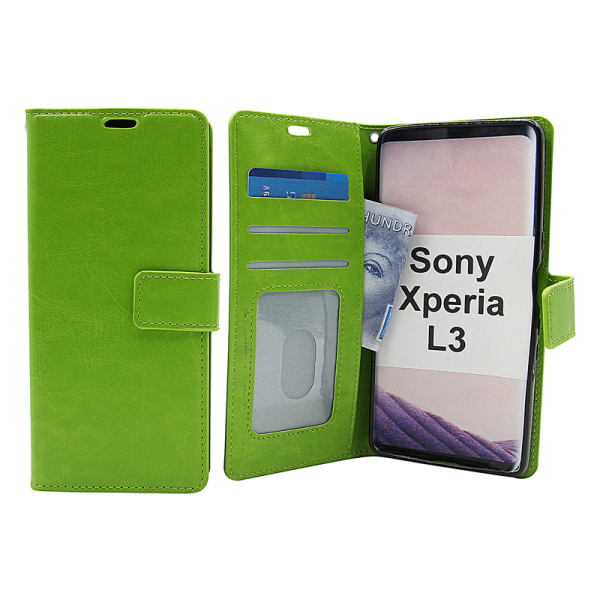 Crazy Horse Wallet Sony Xperia L3 Röd