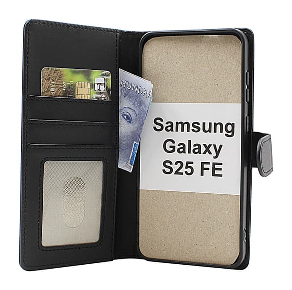 Skimblocker Samsung Galaxy S25 FE Plånboksfodral Svart