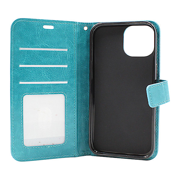 Crazy Horse Wallet iPhone 15 Grön