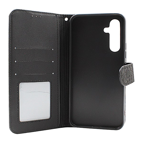 Flower Standcase Wallet Samsung Galaxy A54 5G Svart