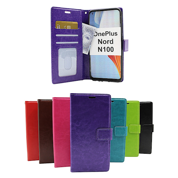 Crazy Horse Wallet OnePlus Nord N100 Svart