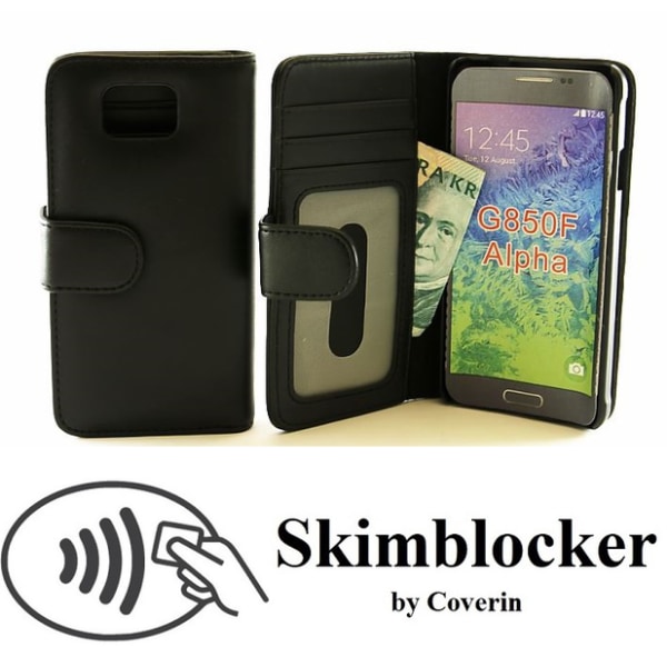 Skimblocker Plånboksfodral Samsung Galaxy Alpha (G850F)