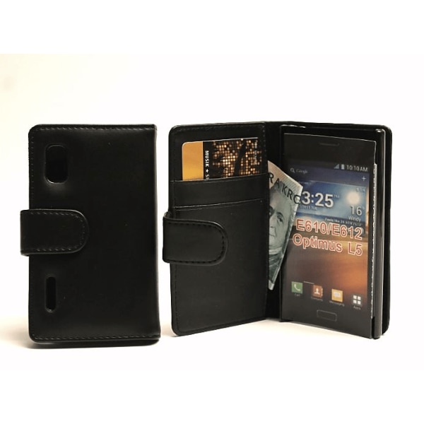 Plånboksfodral LG Optimus L5 Hotpink