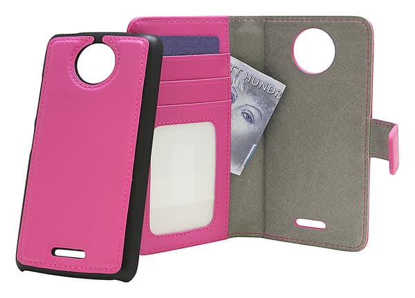 Magnet Wallet Moto C Plus Hotpink