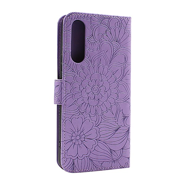 Flower Standcase Wallet Sony Xperia 10 V 5G Svart