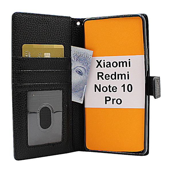 New Standcase Wallet Xiaomi Redmi Note 10 Pro Svart