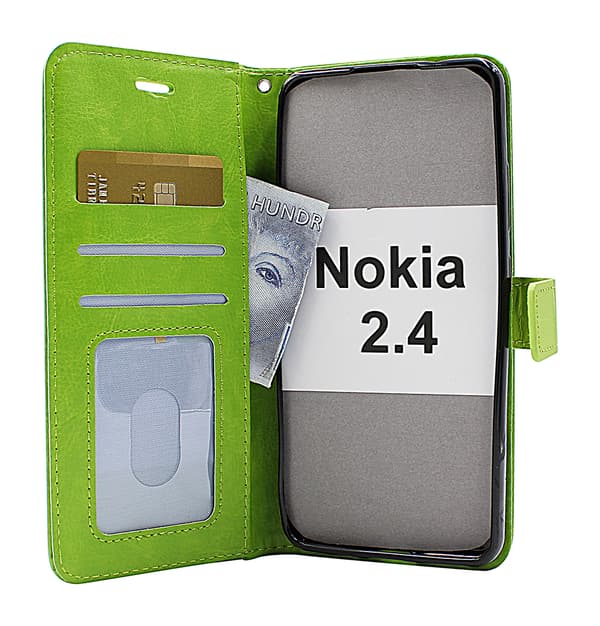 Crazy Horse Wallet Nokia 2.4 Brun