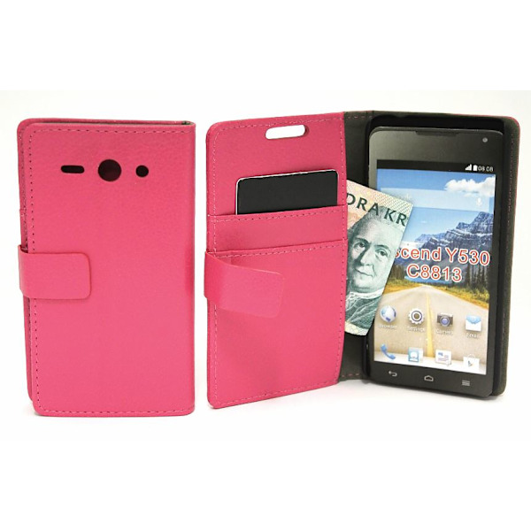 Standcase wallet Huawei Ascend Y530 Hotpink