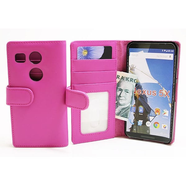 Plånboksfodral Google Nexus 5X (H791) Hotpink