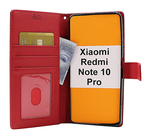New Standcase Wallet Xiaomi Redmi Note 10 Pro Röd