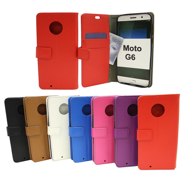 Standcase Wallet Motorola Moto G6 Svart
