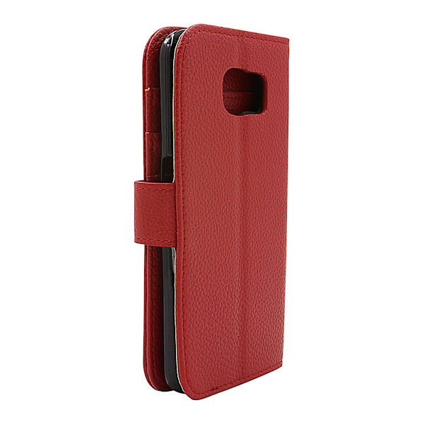 New Standcase Wallet Samsung Galaxy S6 (SM-G920F) Röd