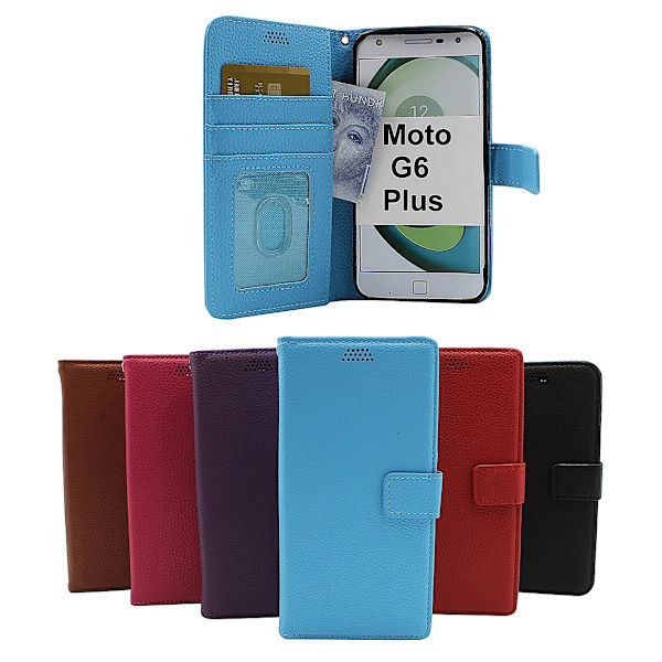 New Standcase Wallet Motorola Moto G6 Plus (Ljusblå) Ljusblå