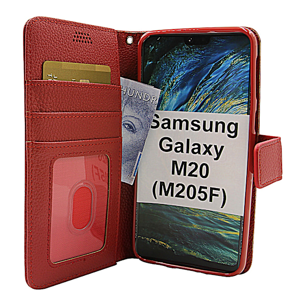 New Standcase Wallet Samsung Galaxy M20 (M205F) Röd