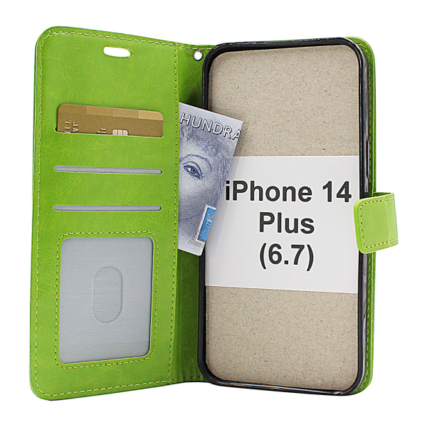 Crazy Horse Wallet iPhone 14 Plus (6.7) Turkos