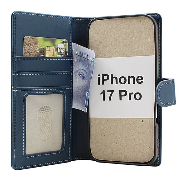 Skimblocker iPhone 17 Pro Plånboksfodral Svart