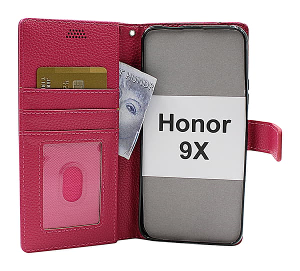 New Standcase Wallet Honor 9X Ljusblå