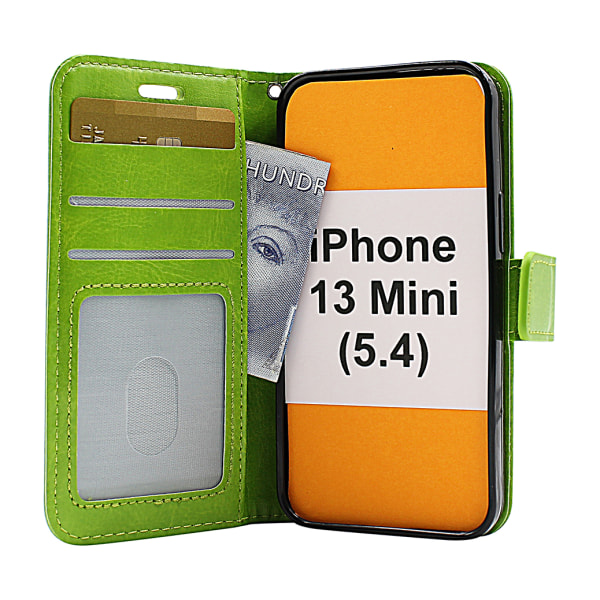 Crazy Horse Wallet iPhone 13 Mini (5.4) Röd