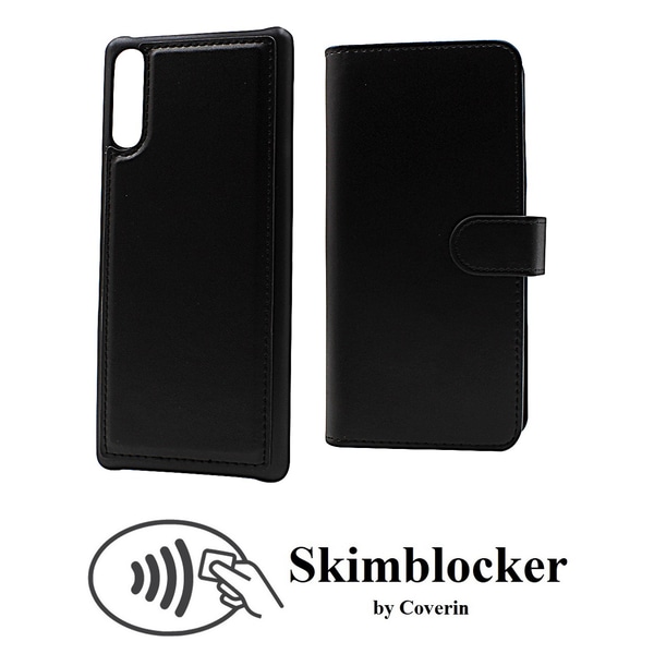 Skimblocker XL Magnet Wallet Sony Xperia L4 Svart