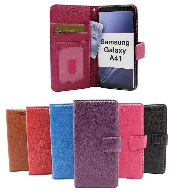 New Standcase Wallet Samsung Galaxy A41 Brun
