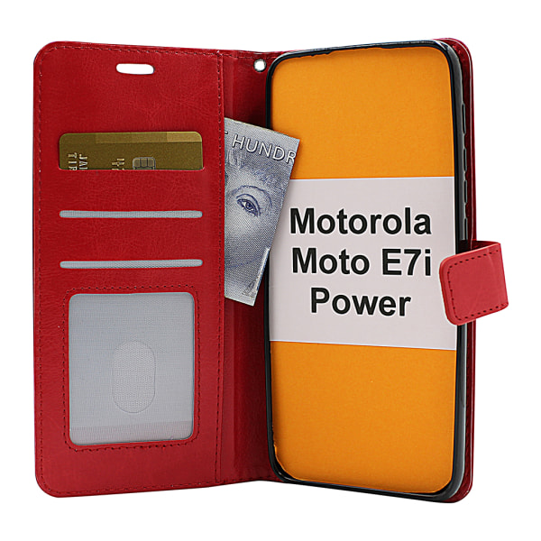 Crazy Horse Wallet Motorola Moto E7i Power Brun