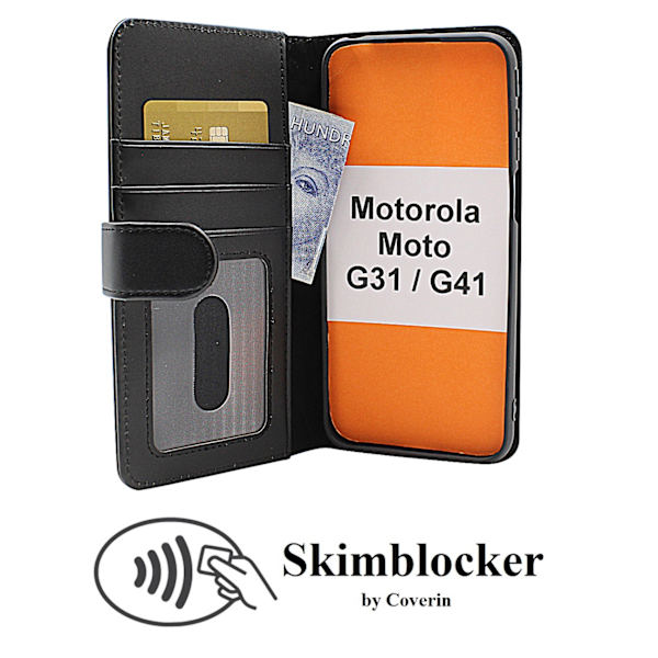 Skimblocker Plånboksfodral Motorola Moto G31/G41