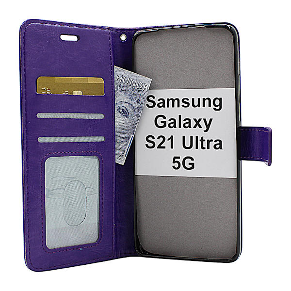 Crazy Horse Wallet Samsung Galaxy S21 Ultra 5G (G998B) Turkos