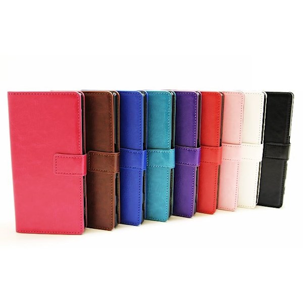 Crazy Horse Wallet Sony Xperia Z5 (E6653) Hotpink