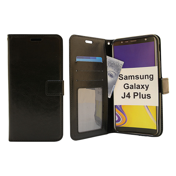 Crazy Horse Wallet Samsung Galaxy J4 Plus (J415FN/DS) Svart