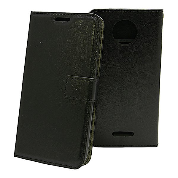 Crazy Horse Wallet Moto C Plus Svart