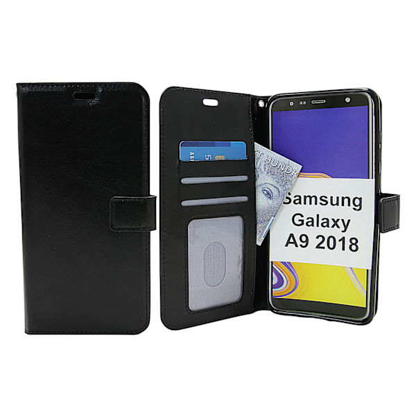 Crazy Horse Wallet Samsung Galaxy A9 2018 (A920F/DS) Svart