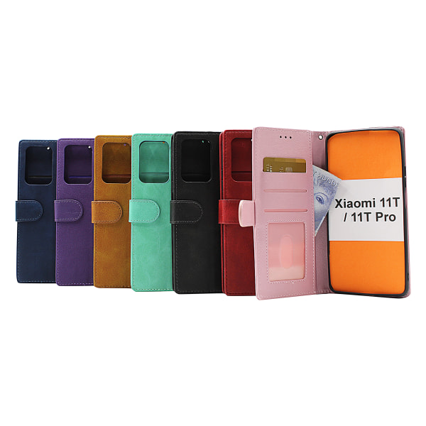 Zipper Standcase Wallet Xiaomi 11T / 11T Pro Svart