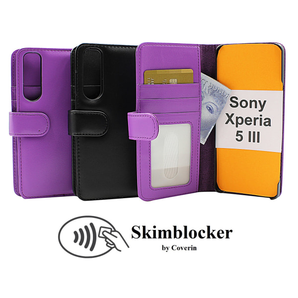 Skimblocker Plånboksfodral Sony Xperia 5 III (XQ-BQ52) Svart