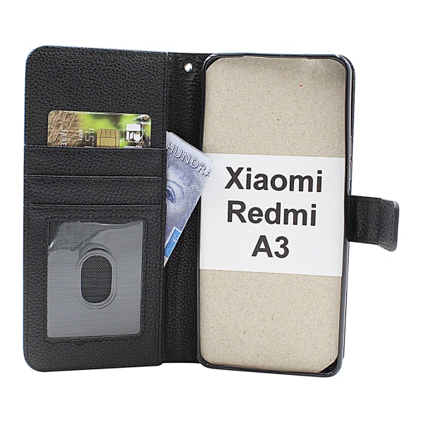 New Standcase Wallet Xiaomi Redmi A3 Svart
