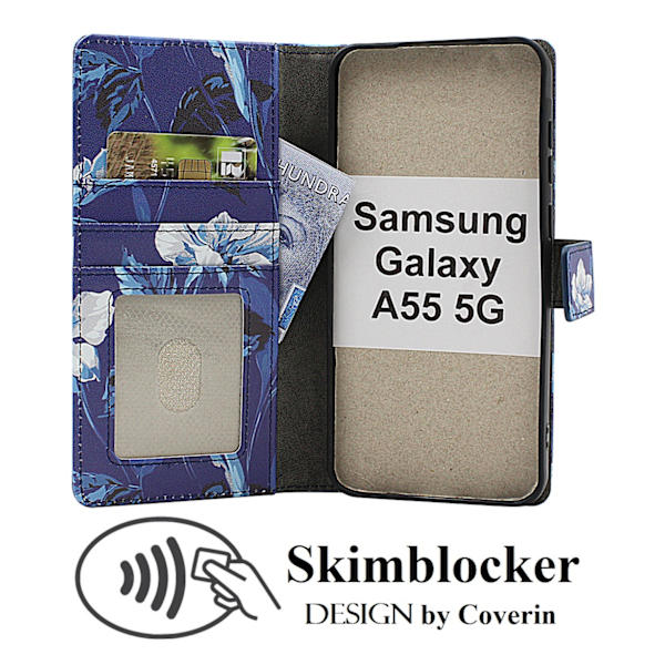 Skimblocker Samsung Galaxy A55 5G Plånboksfodral Design